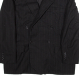 LUZERN Mens Blazer Jacket Black Striped M