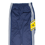 ADIDAS Womens Track Pants Blue Wide-Leg L W33 L31