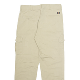 DICKIES Chino Workwear Cargo Mens Trousers Beige Regular Straight W34 L29