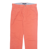 TOMMY HILFIGER Chino Custom Fit Mens Trousers Orange Regular Tapered W31 L32