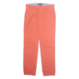 TOMMY HILFIGER Chino Custom Fit Mens Trousers Orange Regular Tapered W31 L32