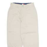 TOMMY HILFIGER Chino Mens Trousers Cream Regular Straight W32 L27