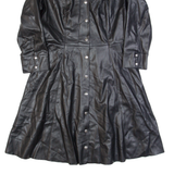 MANGO Womens Skater Dress Black Long Sleeve Knee Length XS