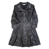 MANGO Womens Skater Dress Black Long Sleeve Knee Length XS