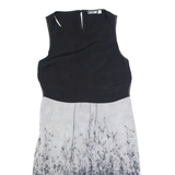 MINT VELVET Womens Day Dress Black Floral Sleeveless Midi UK 10