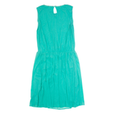 GUESS Womens Fit & Flare Dress Green Sleeveless Knee Length M
