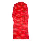 Womens Day Dress Red 90s Spotted Long Sleeve Long S