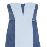 GUESS Womens Bodycon Dress Blue Denim Sleeveless Knee Length S