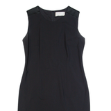 HUGO BOSS Womens Pencil Dress Black Wool Sleeveless Knee Length UK 14
