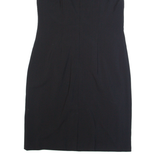 HUGO BOSS Womens Pencil Dress Black Wool Sleeveless Knee Length UK 14
