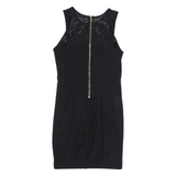 GUESS Womens Bodycon Dress Black Sleeveless Knee Length UK 4