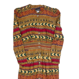 POSITIVE ATTITUDE Womens Pencil Dress Brown 90s Fair Isle Knee Length M