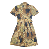 PLENTY BY TRACY REESE Womens A-Line Dress Brown 90s Floral M