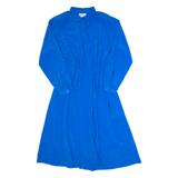 KAY BRANDON Womens Day Dress Blue Long Sleeve Long M