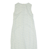 MICHAEL TAYLOR Womens Shift Dress Cream 90s Floral Sleeveless Long M