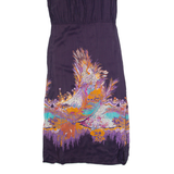 UP BEAT Womens Pencil Dress Purple Crazy Pattern Sleeveless Long S