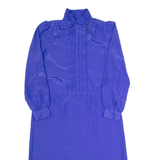MS CHAUS Womens Day Dress Purple 90s Long Sleeve Long XL
