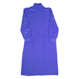 MS CHAUS Womens Day Dress Purple 90s Long Sleeve Long XL