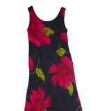 JESSICA HOWARD Womens Day Dress Black Floral Sleeveless Long M