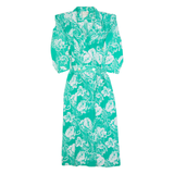 Christina Grant Womens Pencil Dress Green 90s Floral Long M