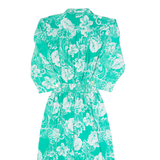 Christina Grant Womens Pencil Dress Green 90s Floral Long M