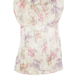 MARINETTE Womens Day Dress Cream 90s Floral Long Sleeve Midi S