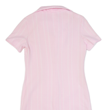 BLEECKER STREET Womens Day Dress Pink Striped Short Sleeve Knee Length M
