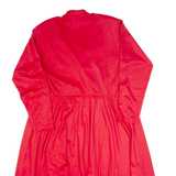 JEANNIE LURIE Womens A-Line Dress Red 90s Long Sleeve Long L
