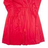 JEANNIE LURIE Womens A-Line Dress Red 90s Long Sleeve Long L