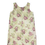 HELENE BLAKE Womens Shift Dress Green 90s Floral Sleeveless Long XL