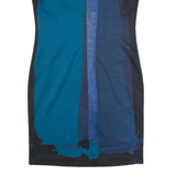 DKNY Womens Bodycon Dress Blue Sleeveless Knee Length M