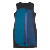 DKNY Womens Bodycon Dress Blue Sleeveless Knee Length M