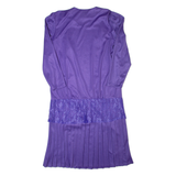 NINA RICK Womens Fit & Flare Dress Purple Long Sleeve Midi UK 14