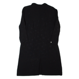 Womens A-Line Dress Black 90s Long Sleeve Midi L