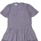 LUELLA Oversized Womens Fit & Flare Dress Purple Floral Knee Length UK 8