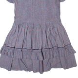 LUELLA Oversized Womens Fit & Flare Dress Purple Floral Knee Length UK 8