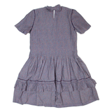 LUELLA Oversized Womens Fit & Flare Dress Purple Floral Knee Length UK 8