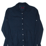 KAPPA ROBE DI Oversized Womens Shirt Dress Blue Spotted Knee Length S