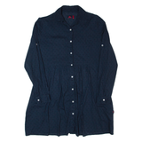 KAPPA ROBE DI Oversized Womens Shirt Dress Blue Spotted Knee Length S