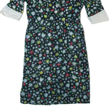 SPORTING DRESS Sheer Womens Pencil Dress Black 90s Floral Midi UK 12