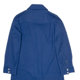 THE VILLAGER Womens Jacket Dress Blue Long Sleeve Knee Length UK 12