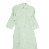 KWAI Womens Day Dress Green Long Sleeve Midi UK 8