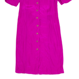 PETITE JAZZ Womens Pencil Dress Pink 90s Short Sleeve Knee Length S