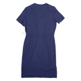 R&K Womens Shift Dress Blue Short Sleeve Knee Length UK 12