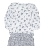 PERCEPTIONS Womens A-Line Dress Black Crazy Pattern Long Sleeve Knee Length S