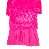 BOSTON MAID Womens A-Line Dress Pink Long Sleeve Midi UK 14