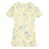 CITY LIFE Womens Tea Dress Yellow Floral Short Sleeve Knee Length UK 14