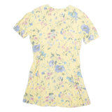 CITY LIFE Womens Tea Dress Yellow Floral Short Sleeve Knee Length UK 14