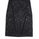 ELLE Womens Slip Dress Black Sleeveless Short L