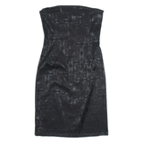 ELLE Womens Slip Dress Black Sleeveless Short L